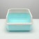 A high side toilet with a scoop and a filter, 50 x 36 x 21 cm, blue