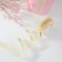Kapron tape with embossing "with love", 25 mm, 22 ± 1 m, beige/gold color