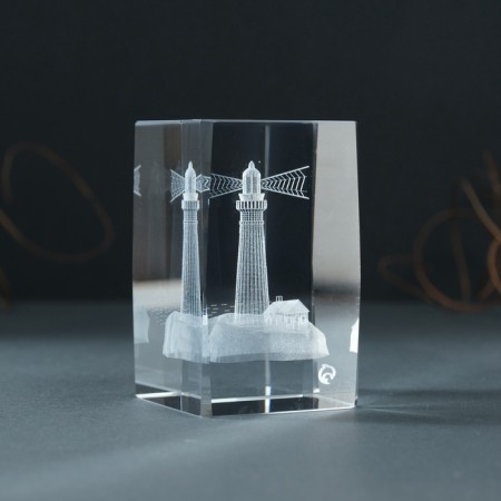 Souvenir glass rectangle "Mayak" 5x5x8 cm-1