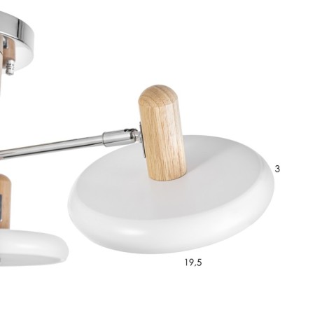 Julia chandelier 3XLED 72W 3000-6000K Belo-chromovy 62x62x22 cm-9