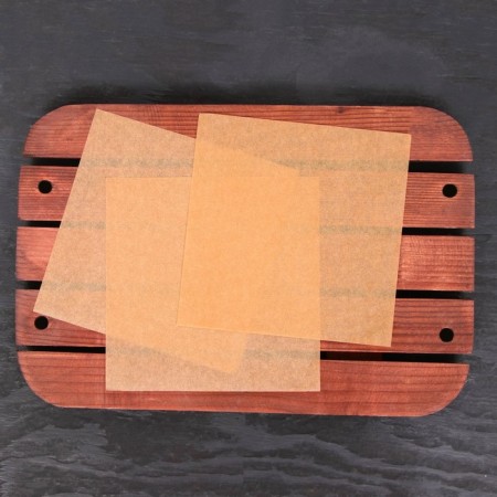Parchment siliconized, brown, fatty, 14 x 14 cm, 500 sheets-1