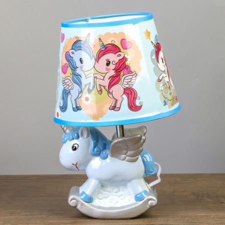 Table lamp "Unicorn" Blue E14 40W 220V 32x20x20 cm-4