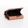 Women's wallet on the button, beige color