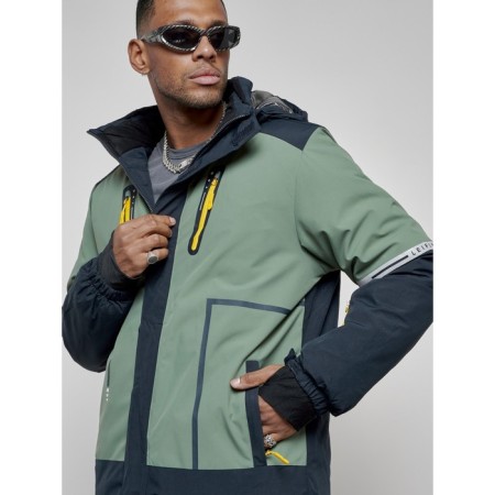 Ski costume men's winter, size 48, khaki color-9
