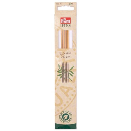 Stock, bamboo, 2.5 mm/20cm knitting needles, 5 pcs