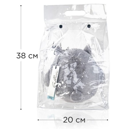 Soft gulliver toy "owl", gray color, 23 cm-8