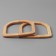 Handles for the bag wooden, 12 × 12.9 cm, 2 pcs, beige color