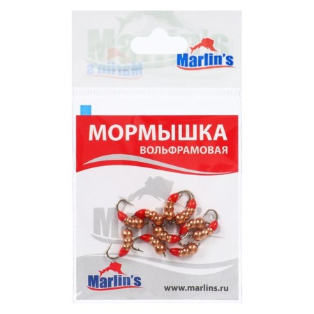 Mormyshka Wolfram Marlin’s Murash No. 3, 4 mm, 1 g, color copper, 10 pcs.-1