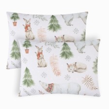 New Year. Forest History pillowcase set, 50x70-2 pcs, poplin, 100% HL