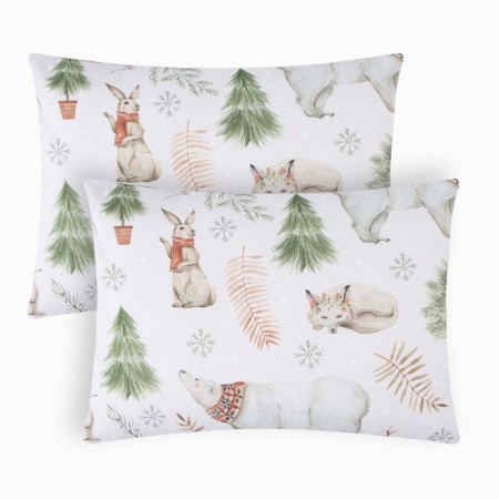 New Year. Forest History pillowcase set, 50x70-2 pcs, poplin, 100% HL