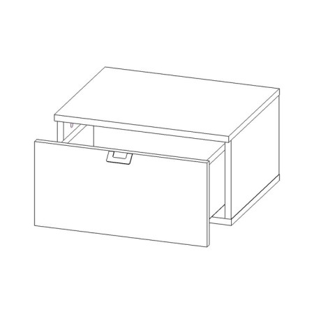 Tumbling bedside omega 4, 450x364x357, oak drawn/ stone Pietra Black-1