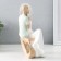 Polystone souvenir "Retro. Lovers sit on the heart" white-green 18x11x23.5 cm