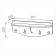 Nastenny hanger, 855x250x300, ash shimo