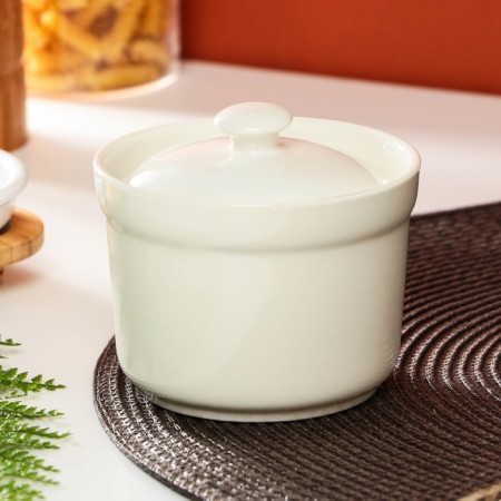 Ceramic sugar bean "for the soul", 250 ml, white color-4