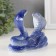 Souvenir Ceramics "Two Cobra with Heart" Blue with gold 4.2x1.2x9.4 cm