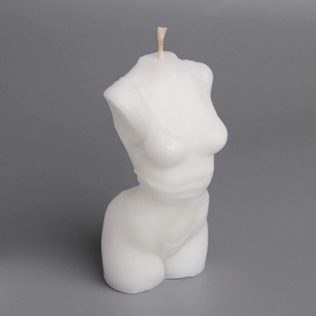 Figure candle "Women's silhouette" in a T -shirt, 4,5x4x9.5 cm, white-1