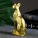 Figure "Goddess Bastet" aged gold, 13x4x8cm