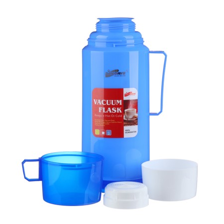 Thermos 1 l, with a glass flask, retains heat 8 hours, 13 x 28 cm, blue-2