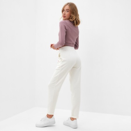 Women's pants Minaku: Sporty & Sty! Milk color, rr 48-4