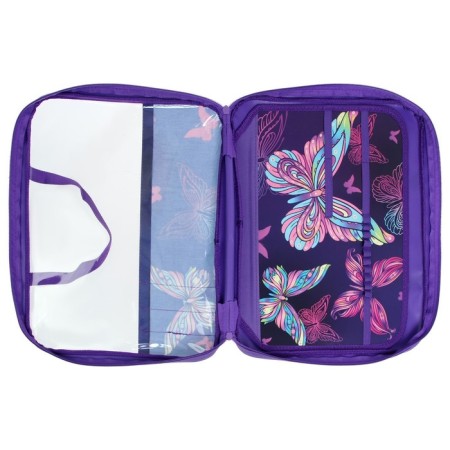 Labor folder A4, 335 x 260 x 60 mm, with handles of textiles, PVC, calligrata, PTR-111, "butterflies"-3