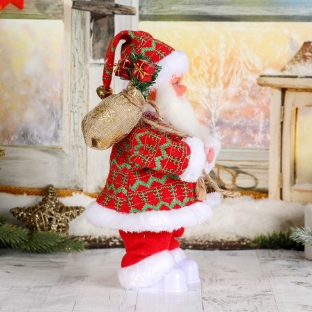 Santa Claus "Fit Cap with Gifts" moves, with backlight, 28 cm-3