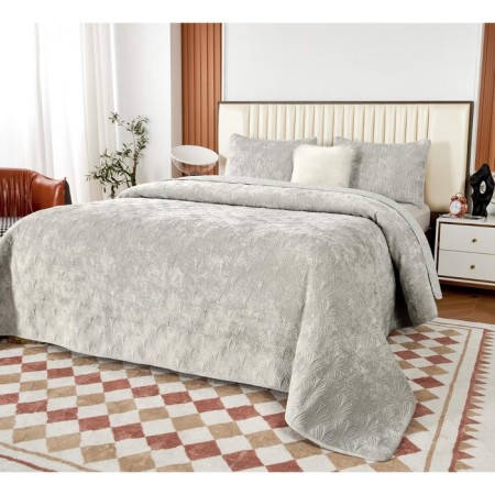 Cover with pillowcases Sofi de Marko "Rosalin", size 240x260 cm, 50x70 cm - 2 pcs, color light gray-1