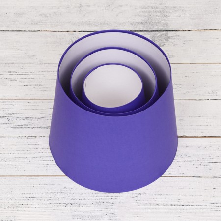A set of boxes 3 in 1 reverse cone "violet", purple without covers 20*19.5*24-10.5*15*14.5-2
