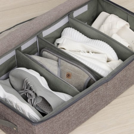 Shoe storage box "Ron", 58 × 30 × 15 cm, gray color-10