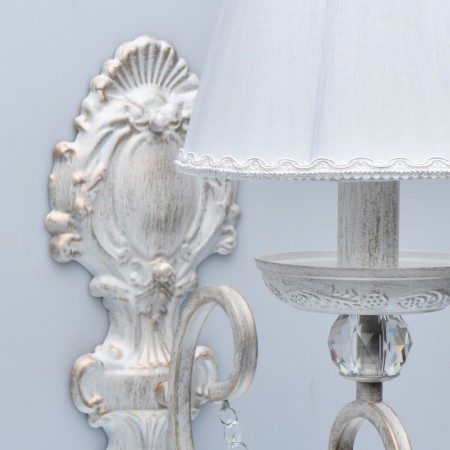 Sconces "Augustine", 40W E14, white color, gold-4