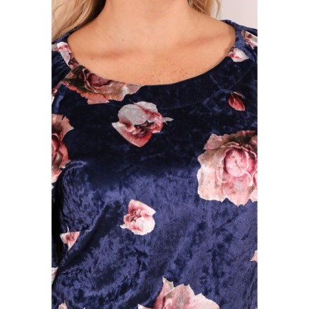Female dress, size 62, blue, white color-9