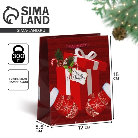 Laminated vertical package “For you”, S 12 x 15 x 5.5 cm, New Year