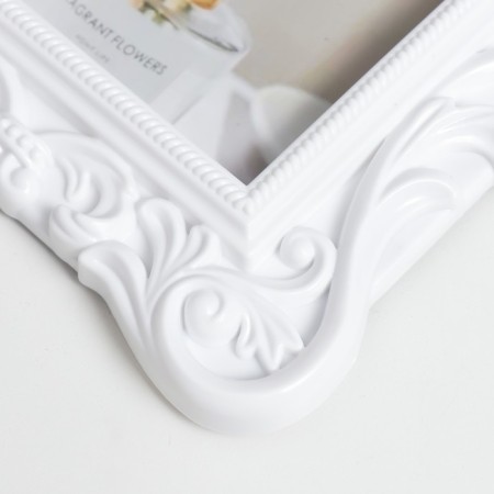 Photo frame plastic 10x15 cm "Tender patterns" white 17x22 cm-2
