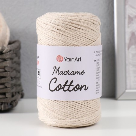 Yarn "Macrame Cotton" 20% polyester, 80% cotton 225m/250g (753 ghee)