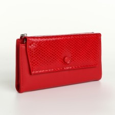 Women's wallet on magnets, red color