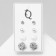 Pusets 4 pairs of "romance" Vintage rose, white-gray color in silver