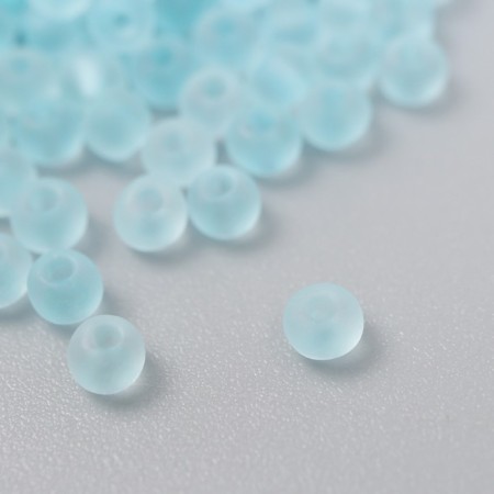 Glass glass 8/0 "matte translucent. Blue water" 10 g
