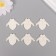 Decor for the creativity of Polystone "Pigeons on the Heart" White Set 6 pcs 3.6x3 cm