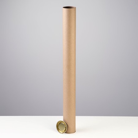 TUBUS 63x670 mm (650 mm inside height), dense cardboard, metal cover-1