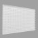 Rack panel, 35 × 90 cm, perforated, step 2.5 cm, white color