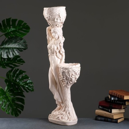 Figure "Girl with two pots", 1.2 l/0.9 l/20x29x96cm aged-4