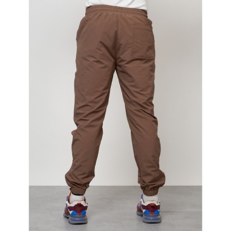 Male tracksuit, size 50, brown color-7