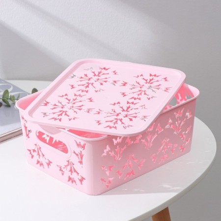 Storage container with a lid "Bells", plastic, 25.5 × 20 × 11 cm, color mix-2