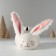 Pig a piggy bank Ceramics "Blood rabbit with soft ears" 8.8x13.2x7 cm