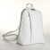 City backpack of artificial leather with lightning, white color