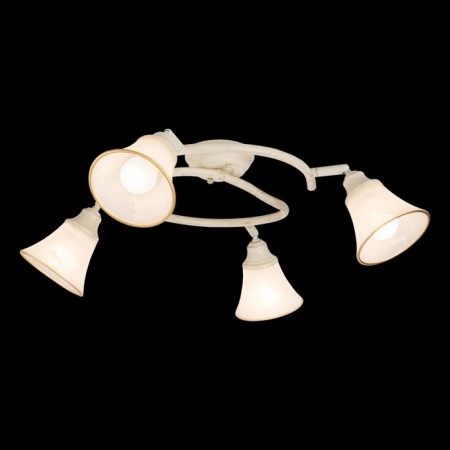 Ceiling chandelier Citilux "Provence" CL511144, 60x60x19 cm, 4x60W, E14, white color-1