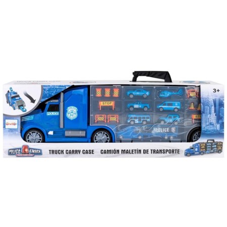 Auto -VOCIS CAIS GIVITO "Police Plot", with cars, with tunnel, blue color, 64 cm-6