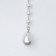 Pearl pearl "drop" color silver, 40cm