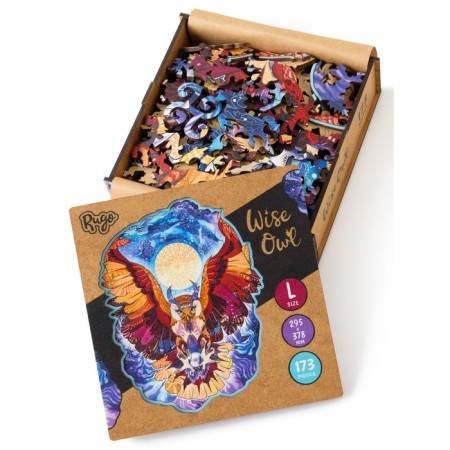 Wooden puzzle "Wise owl", size L - 29.5 × 37.8 cm, 173 details-5