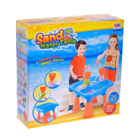 A gaming table with a sand set, 2 in 1, 18 items, height 35.5 cm-9