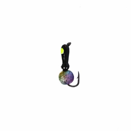 Mormyshka ants black, lime eyes + ball of rainbow, weight 0.3 g-1